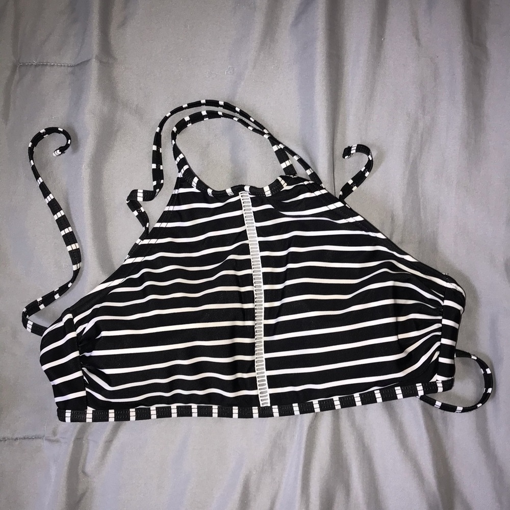 Striped bikini top